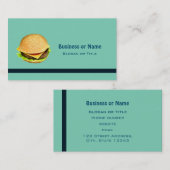 ジューシーな大きなチーズバーガーの写真 名刺 (正面/裏面)