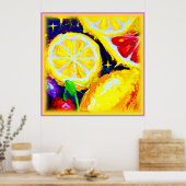 ジューシーな星とフルーティーな空。買今 ポスター (キッチン)