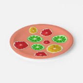 ジューシーな果実カラフル果実模様 ペーパープレート (アングル)