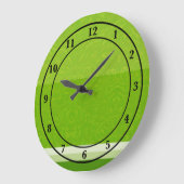 ジューシーな柑橘系ライムフルーツスライス色 ラージ壁時計 (傾斜)