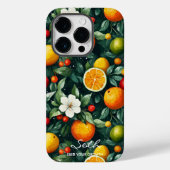 ジューシーな柑橘類とフローラ鮮度(オレンジはっきりした色) Case-Mate iPhoneケース (裏面)