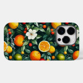 ジューシーな柑橘類とフローラ鮮度(オレンジはっきりした色) Case-Mate iPhoneケース (裏面 (横))
