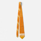 ジューシーな柑橘類オレンジのフルーツスライス色 ネクタイ (裏面)