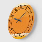 ジューシーな柑橘類オレンジのフルーツスライス色 ラージ壁時計 (傾斜)