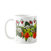 ジューシーな桃と赤いちご大喜び