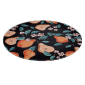 ジューシーな梨：手描きの果実のパターン。 カッティングボード (角)