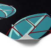 ジューシーな梨：手描きの果実のパターン。 ポスター (角)