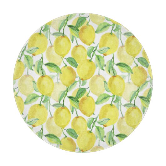 ジューシーな水鮮やか色：レモ絵を描ン カッティングボード (正面)