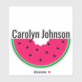 ジューシーな赤いスイカの噛み口 – パーソナライズされた シール (シート)