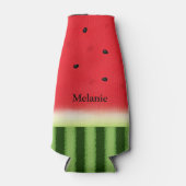 ジューシーな赤いスイカパーソナライズされた ボトルクーラー (正面)