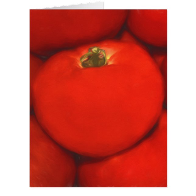 ジューシーな赤い自家栽培のガーデントマト (正面)