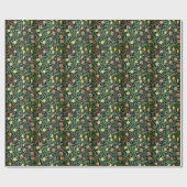 ジューシーな郷愁であなたの贈り物を包む – レトロフルーツ ラッピングペーパー (フラット)