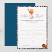 ジューシーオレンジスプリッツ ブライダルシャワー ゲーム カード (正面/裏面)