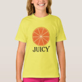 ジューシーオレンジ - ガールズベーシックTシャツ Tシャツ (正面)