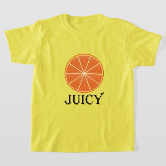 ジューシーオレンジ - ガールズベーシックTシャツ Tシャツ (レイダウン)
