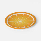 ジューシーカッコいいなオレンジ色のフルーツスライス ペーパープレート (アングル)