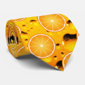 ジューシーカッコいいなオレンジ色の果実のスライスは、水滴をパターン ネクタイ (ロール)