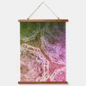 ジューシーカッコいいピンクアンドブルーマンダルスケッチアート 吊り下げ型タペストリー (正面)