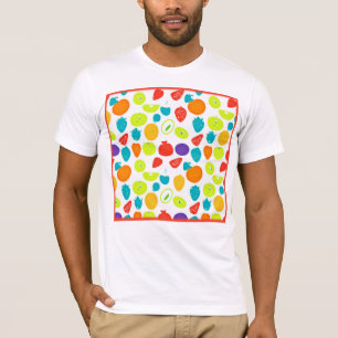 ジューシーカラフルな熱帯パターン Tシャツ