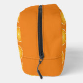 ジューシークールなオレンジ色の黄色いフルーツスライスモノグラム ドップキット (右)