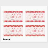 ジューシーグアバモロッコタイルアンパサンド結婚式の引き出物 長方形シール (シート)