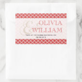 ジューシーグアバモロッコタイルアンパサンド結婚式の引き出物 長方形シール (バッグ)