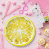 ジューシージェムレモンスライスシトラスフルーツパーティーパティオ ペーパープレート (パーティー)