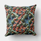 ジューシースイカ模様デザイン2 クッション (裏面)