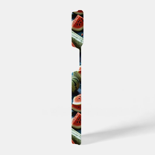 ジューシースイカ模様デザイン2 iPhoneケース (右側面)