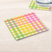 ジューシーストライプ紙コースター スクエアペーパーコースター (アングル)