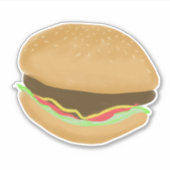 ジューシーハンバーグスケッチアート シール (正面)