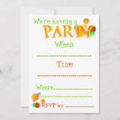 ジューシーパーティの招待状 招待状 (裏面)