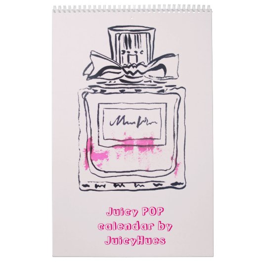 ジューシーポップ・アートのアポップ・アートの・ウォーター・カラー・イラストレーション カレンダー (カバー)