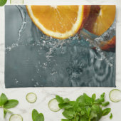 ジューシー前向きなビタミン気分のためのオレンジ キッチンタオル (折り畳み)