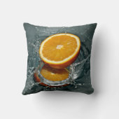 ジューシー前向きなビタミン気分のためのオレンジ クッション (裏面)