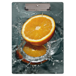 ジューシー前向きなビタミン気分のためのオレンジ クリップボード