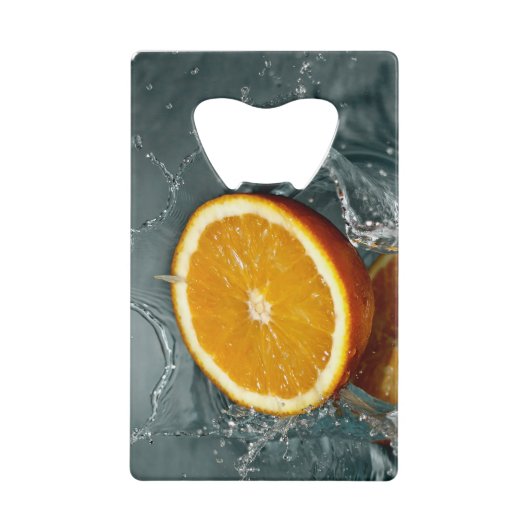 ジューシー前向きなビタミン気分のためのオレンジ クレジットカード栓抜き (正面)