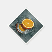 ジューシー前向きなビタミン気分のためのオレンジ スタンダードカクテルナプキン (角)