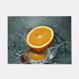 ジューシー前向きなビタミン気分のためのオレンジ ドアマット