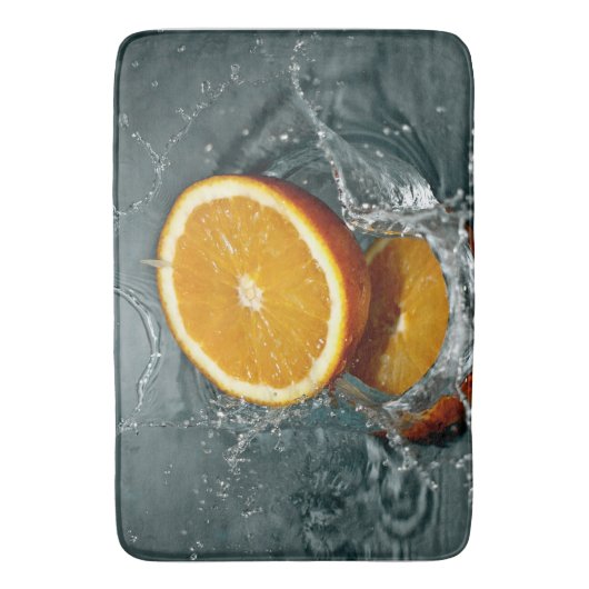 ジューシー前向きなビタミン気分のためのオレンジ バスマット (正面縦)