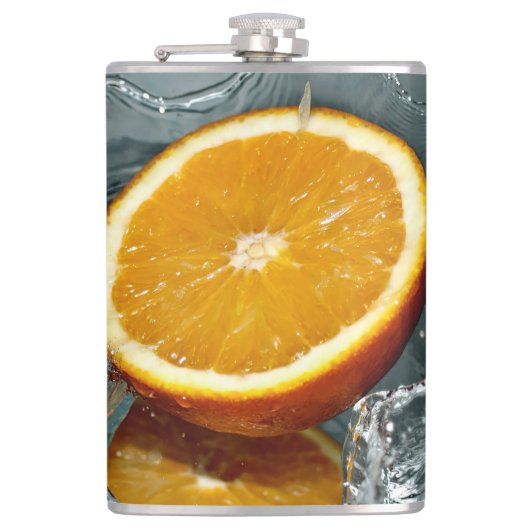 ジューシー前向きなビタミン気分のためのオレンジ フラスク (正面)