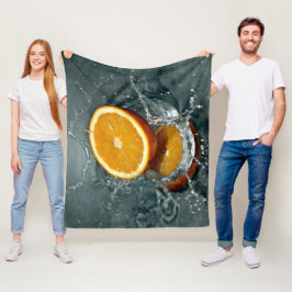 ジューシー前向きなビタミン気分のためのオレンジ フリースブランケット