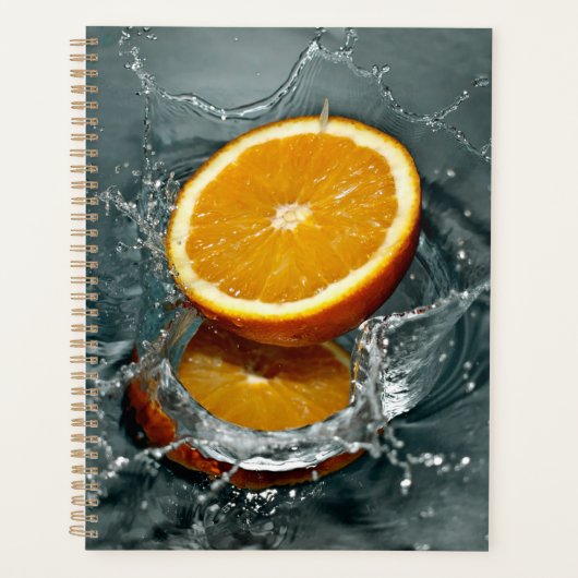 ジューシー前向きなビタミン気分のためのオレンジ プランナー手帳 (正面)