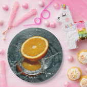 ジューシー前向きなビタミン気分のためのオレンジ ペーパープレート (パーティー)