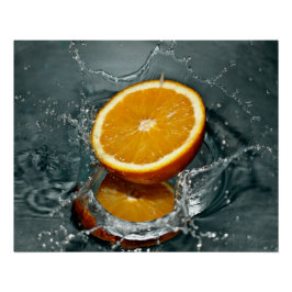 ジューシー前向きなビタミン気分のためのオレンジ ポスター