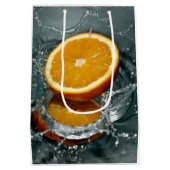 ジューシー前向きなビタミン気分のためのオレンジ ミディアムペーパーバッグ (裏面)