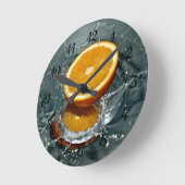 ジューシー前向きなビタミン気分のためのオレンジ ラウンド壁時計 (傾斜)