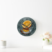 ジューシー前向きなビタミン気分のためのオレンジ ラウンド壁時計 (ホーム)