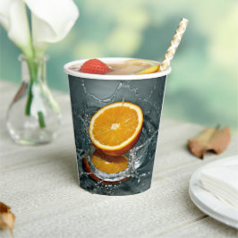 ジューシー前向きなビタミン気分のためのオレンジ 紙コップ