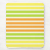 ジューシー柑橘類ライムとオレンジストライプ色 マウスパッド (正面)